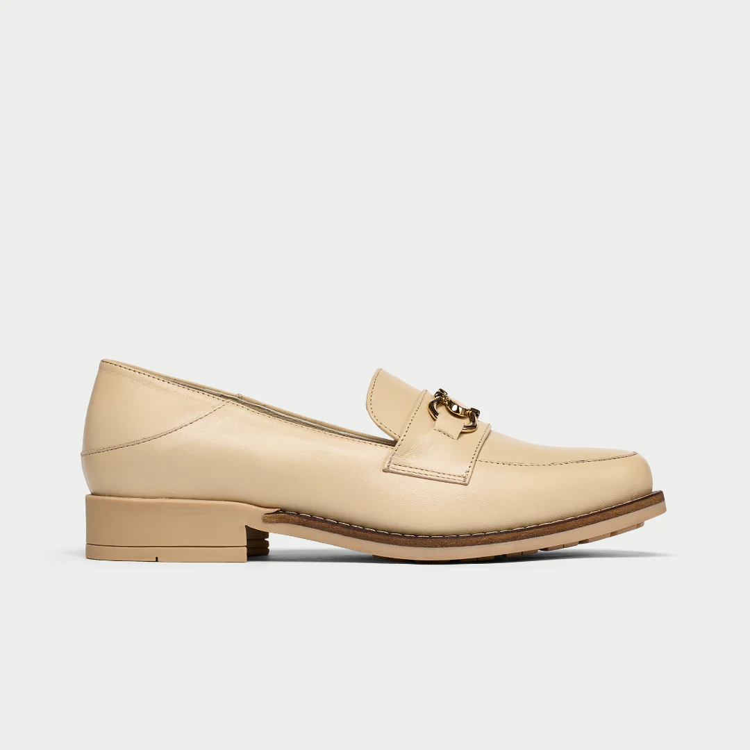 Meredith - Neutral Leather Loafers - Image 8