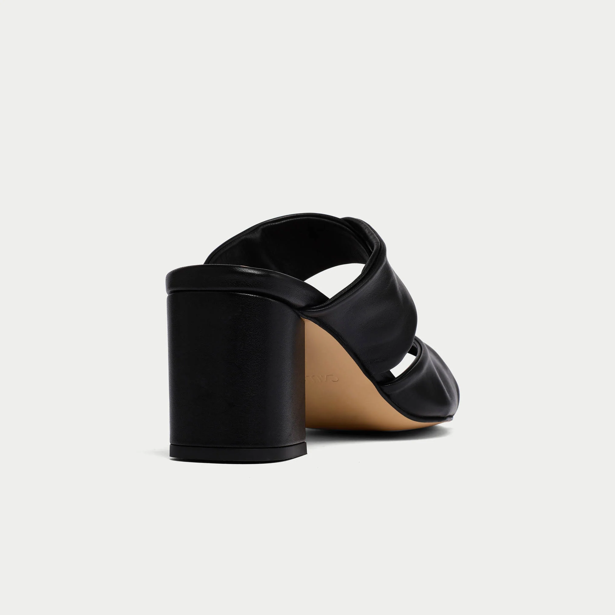 Mia - Black Leather Mules - Image 3
