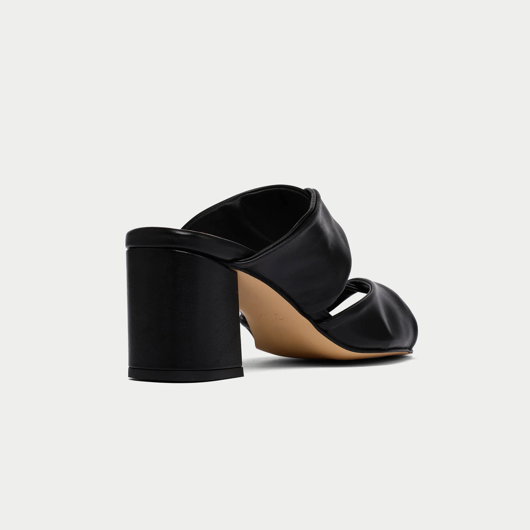 Mia - Black Leather Mules - Image 6