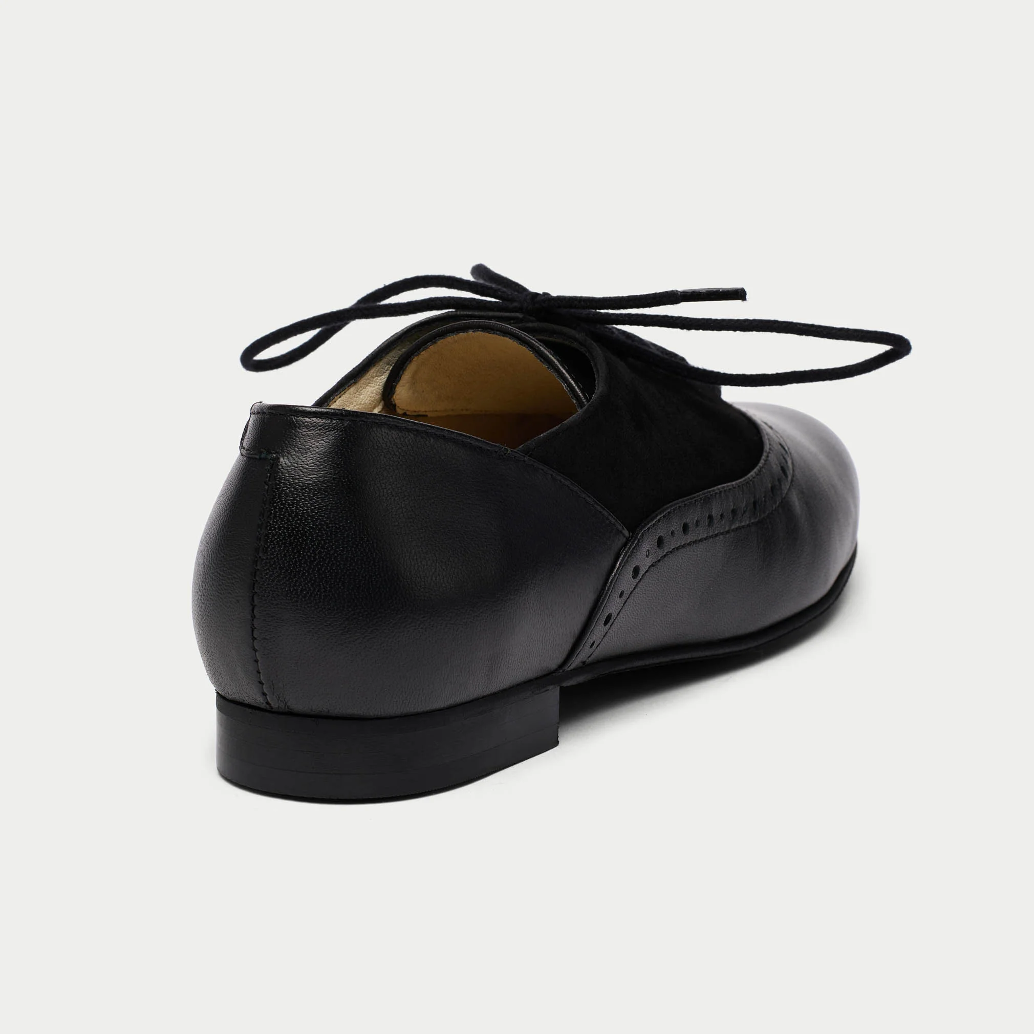 Ophelia - Black Leather Brogues - Image 4