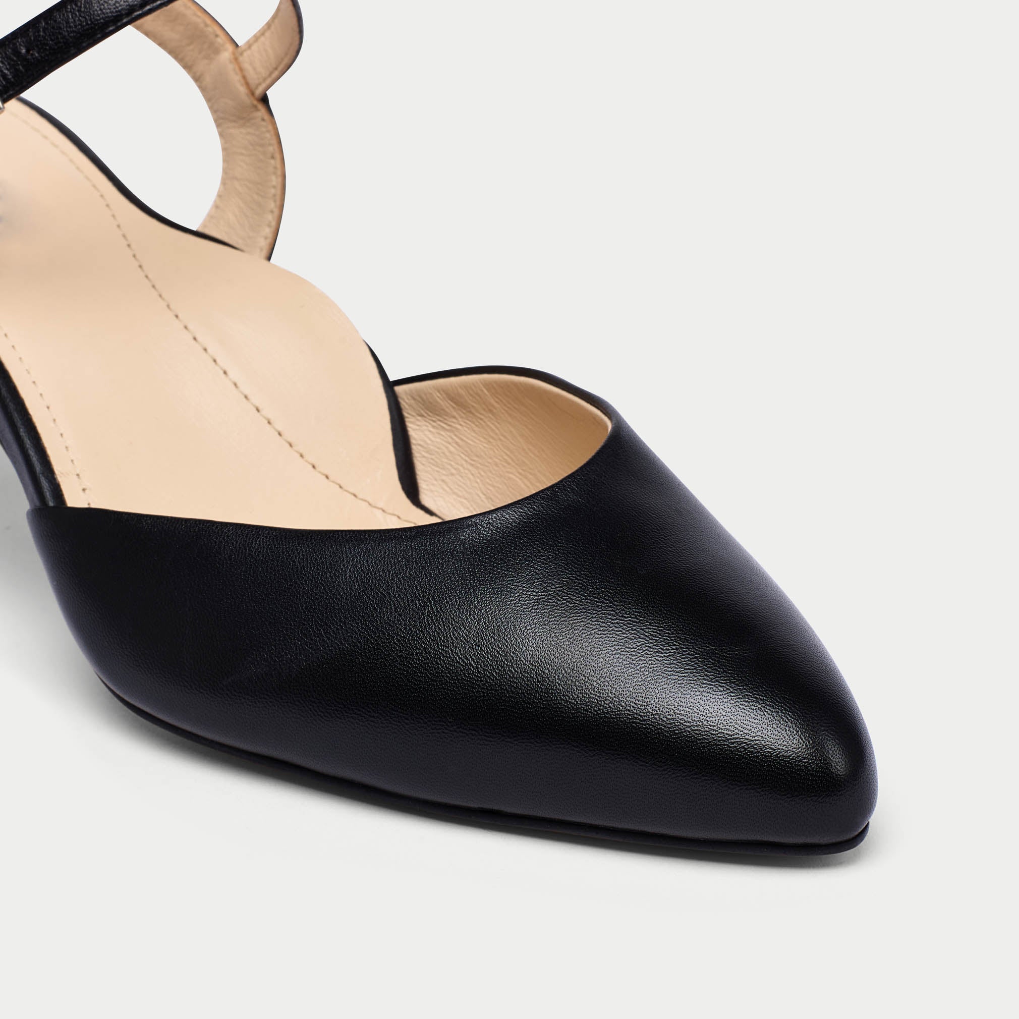 Patricia - Black Leather Heels - Image 4