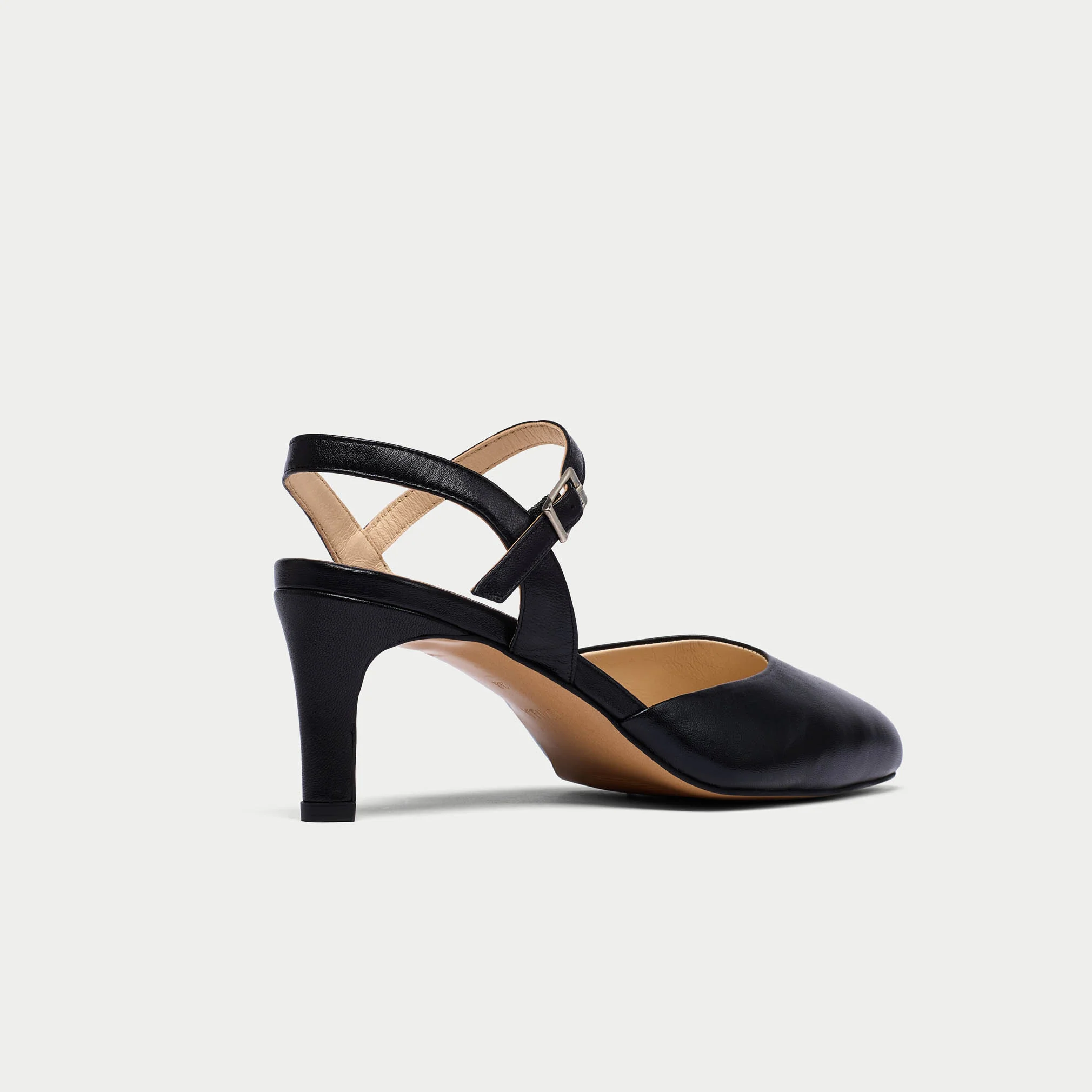 Patricia - Black Leather Heels - Image 6