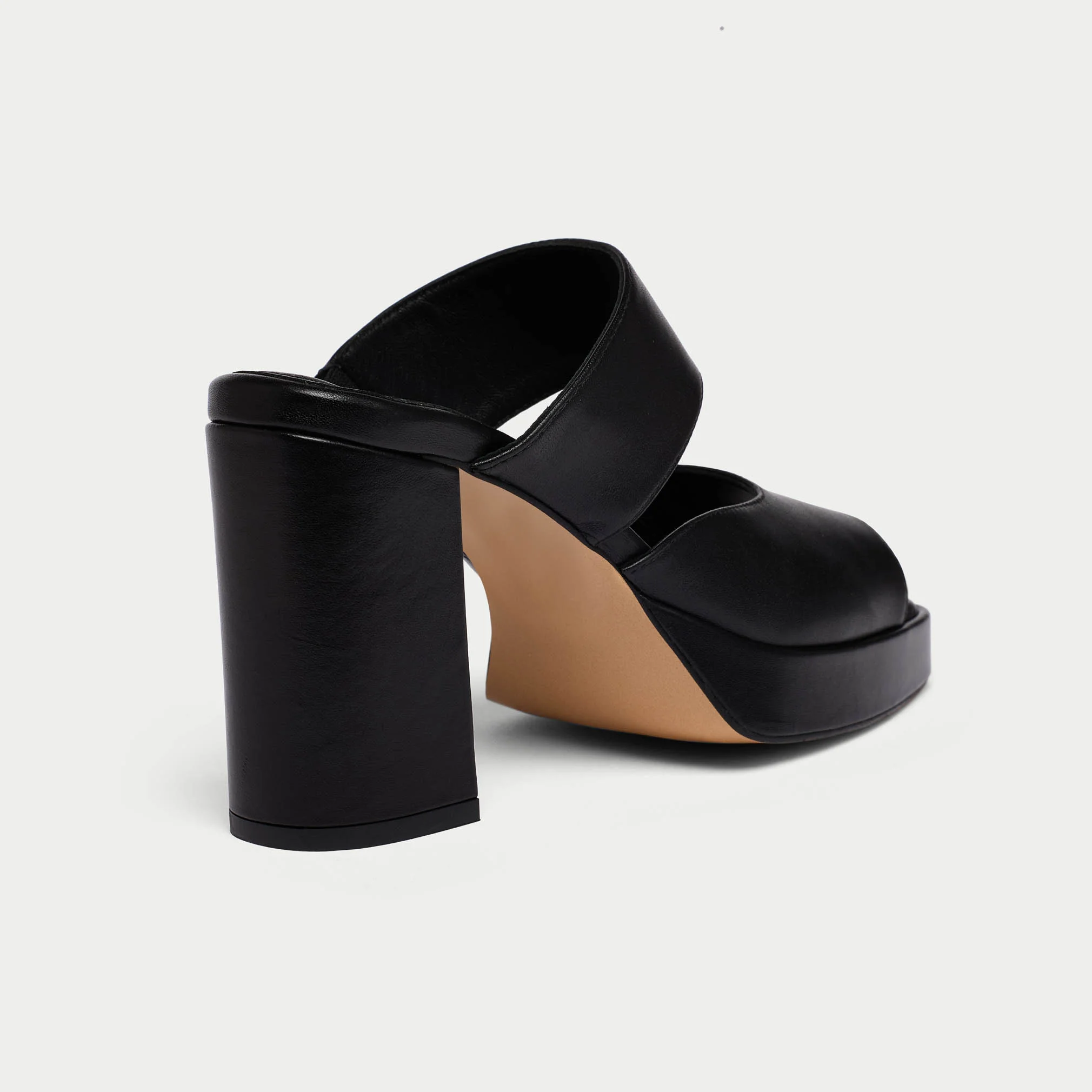Paulette - Black Leather Mules - Image 5
