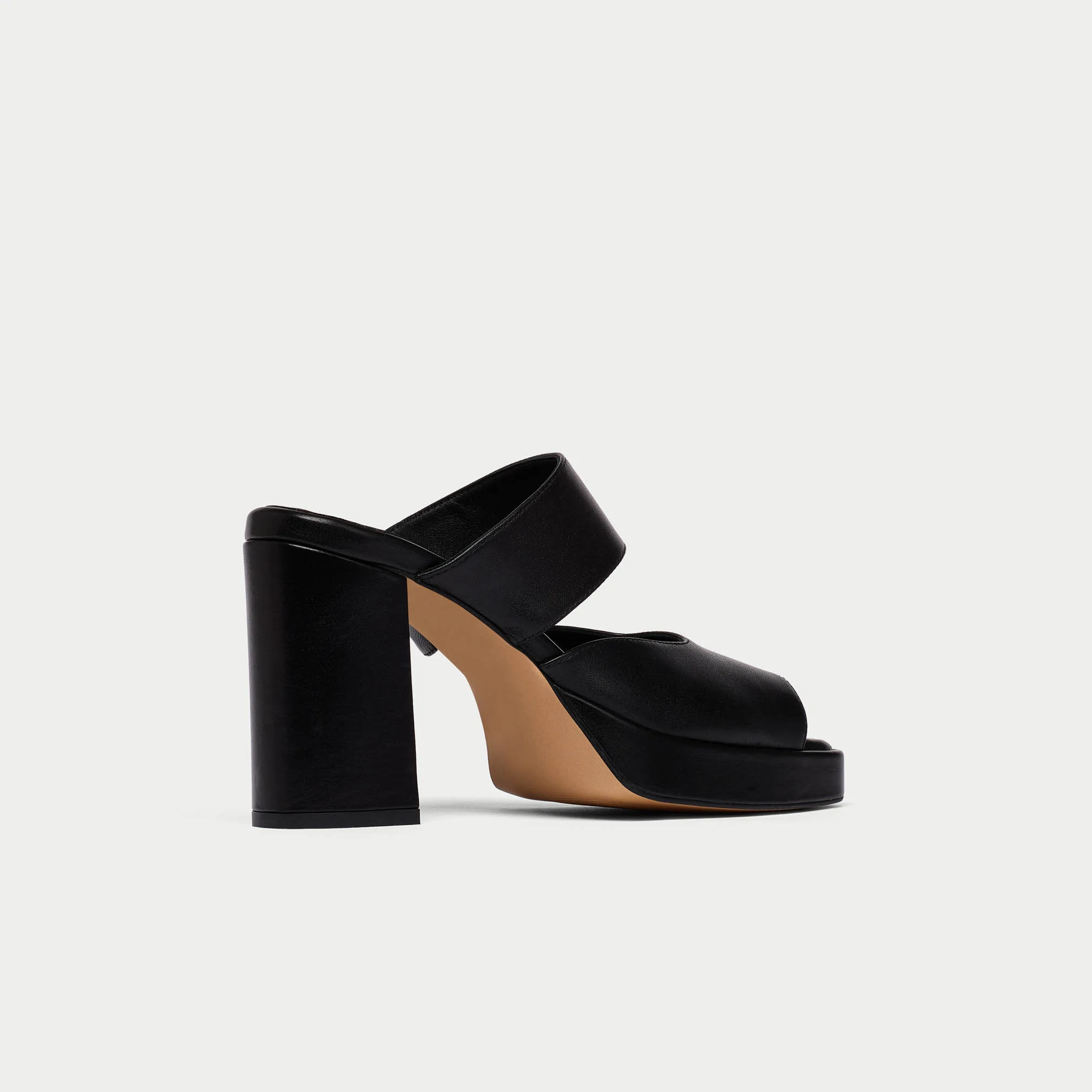 Paulette - Black Leather Mules - Image 6