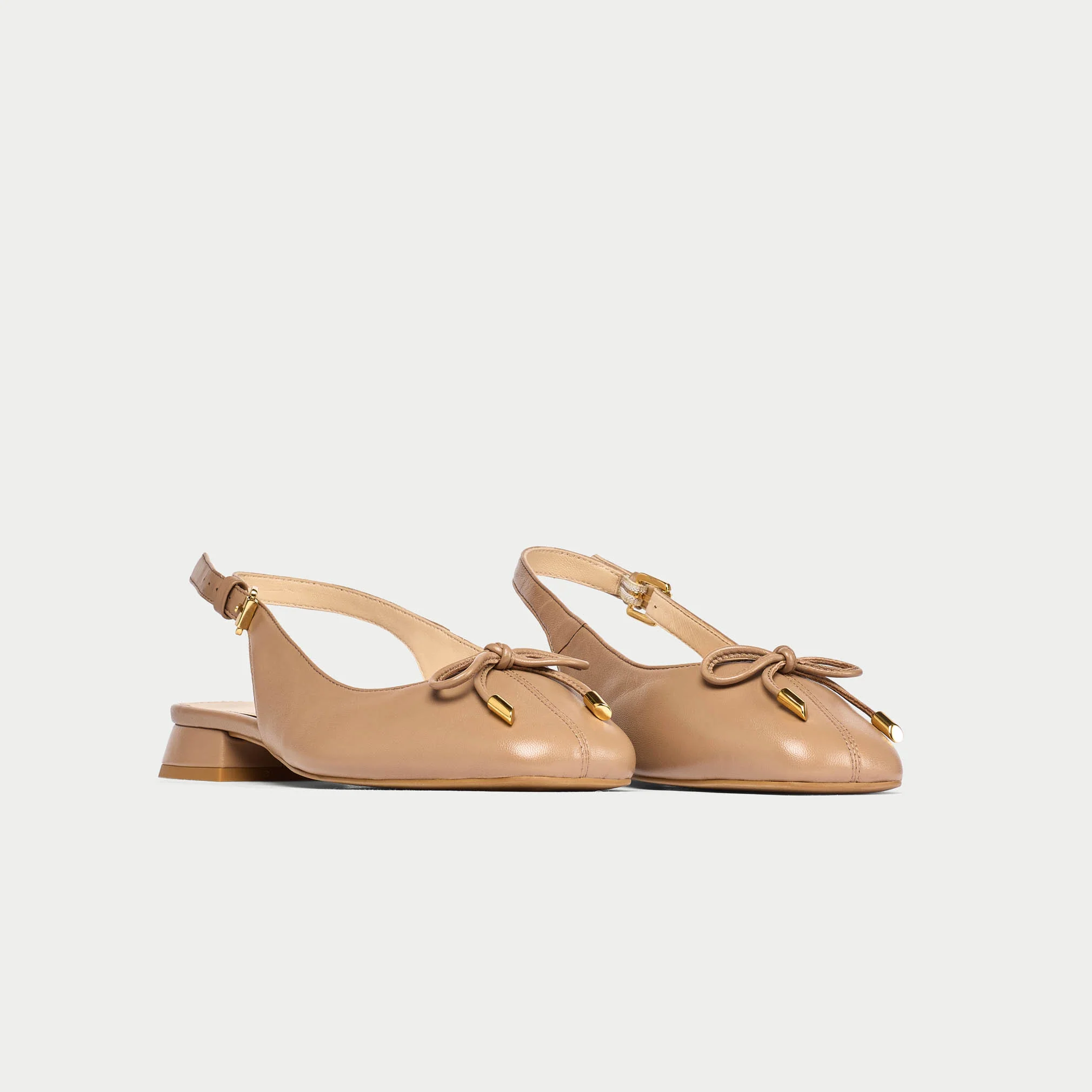 Petra - Taupe Leather Slingbacks - Image 2