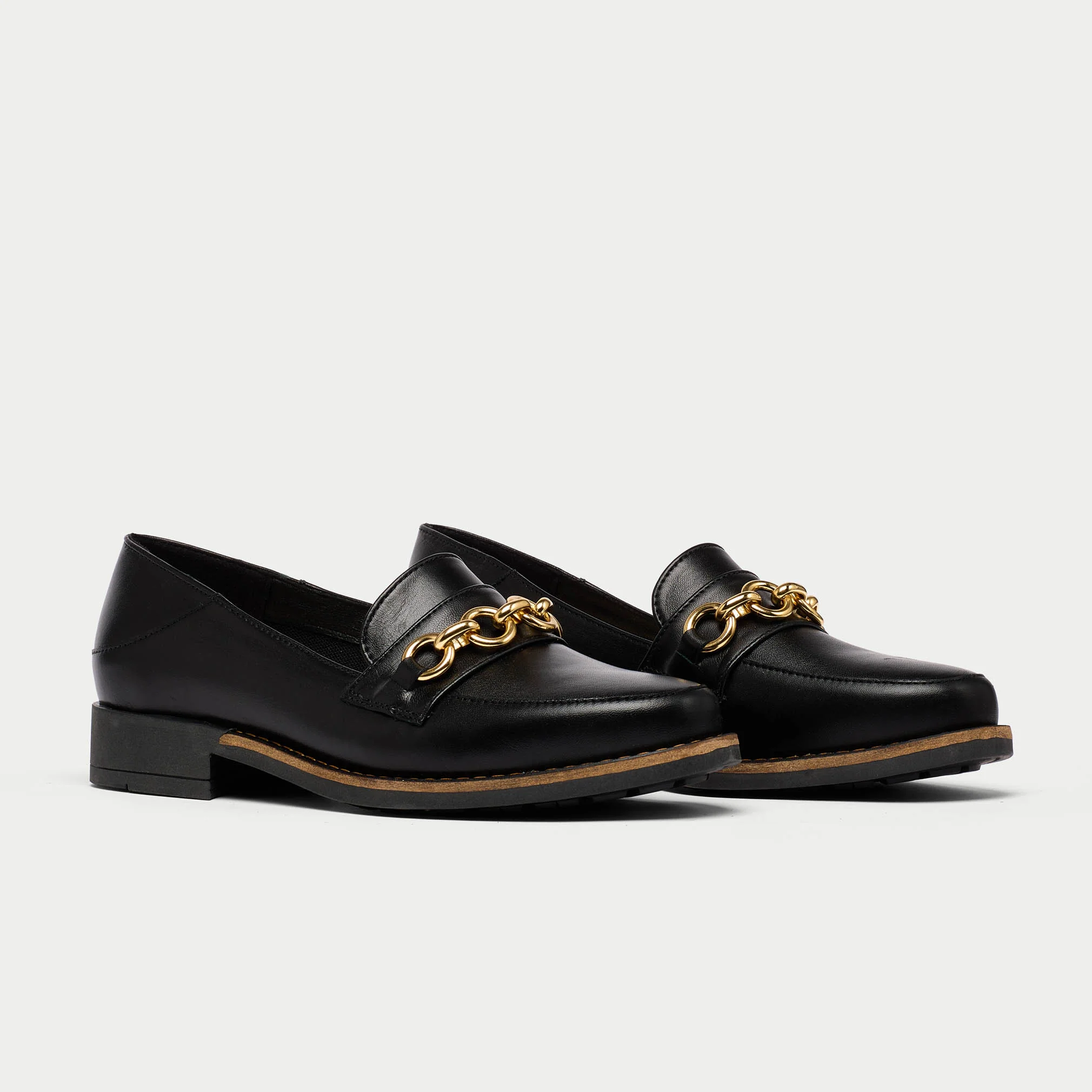 Rebecca - Black Leather Loafers - Image 2