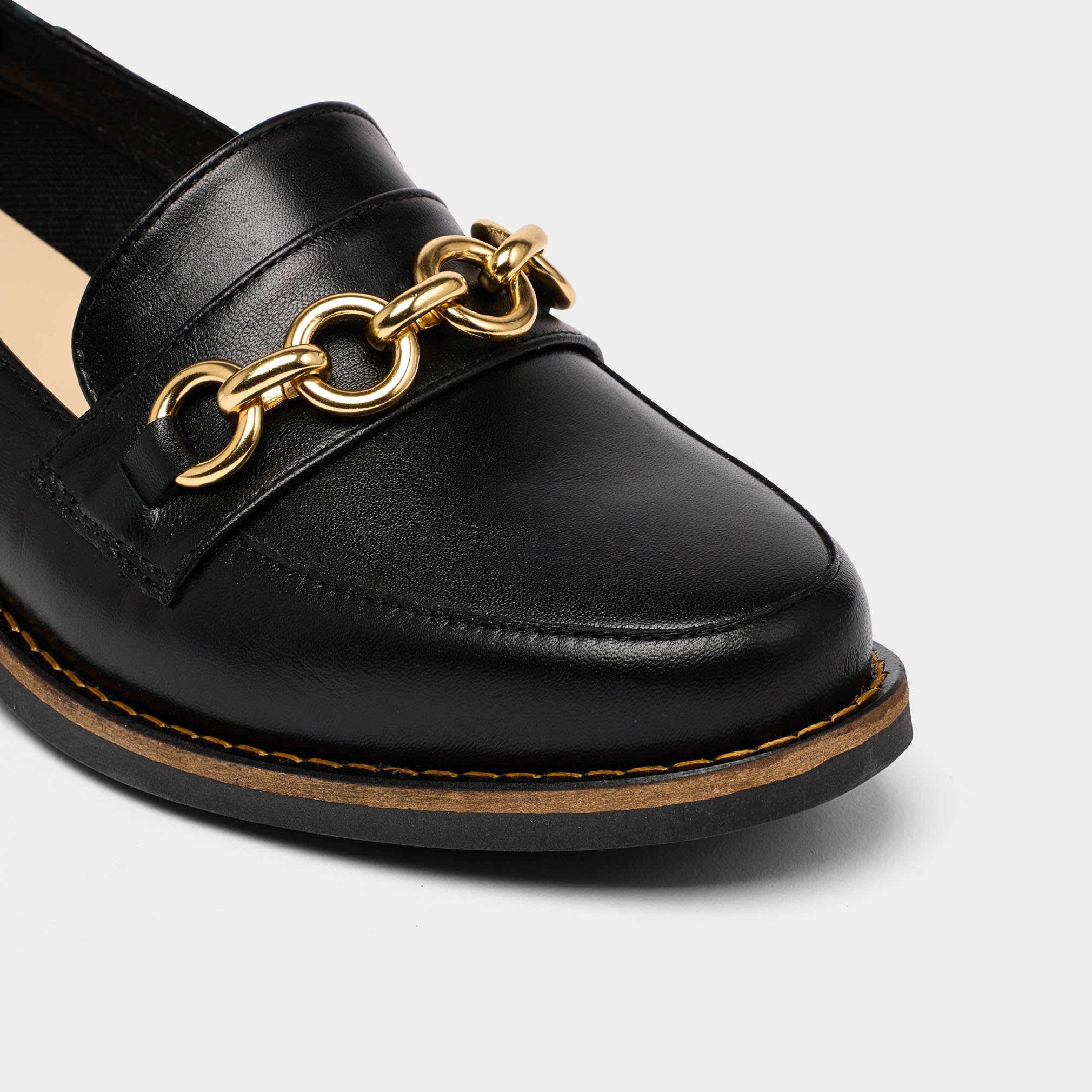 Rebecca - Black Leather Loafers - Image 4
