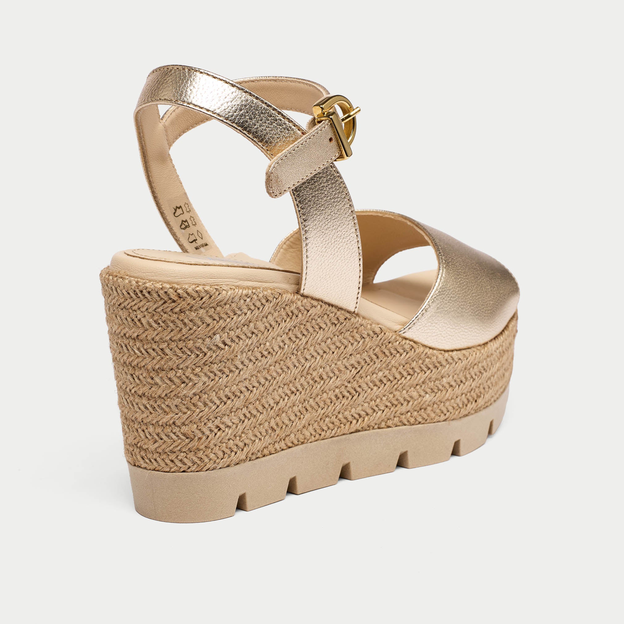Rosa - Champagne Metallic Wedges - Image 4