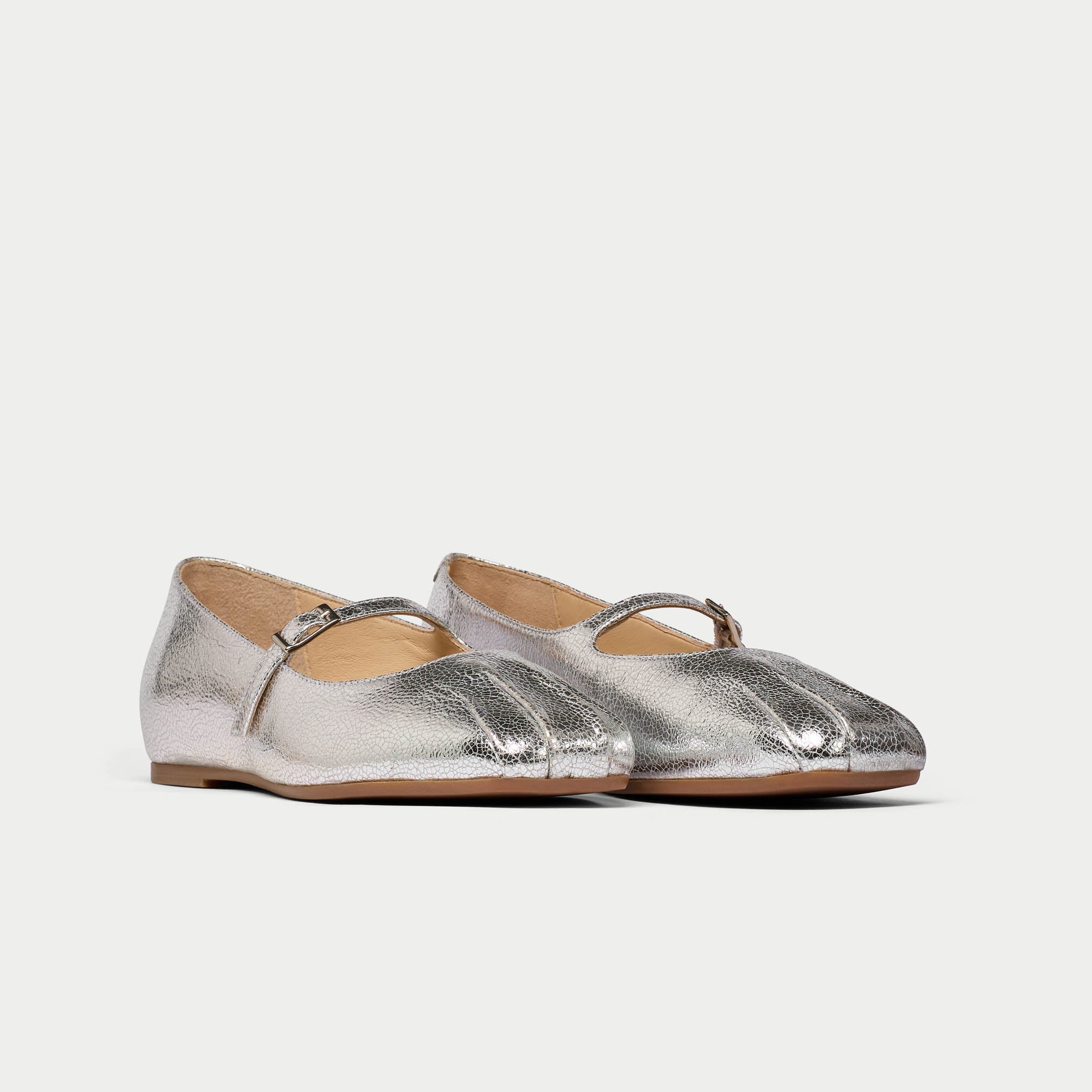 Rosemary - Silver Metallic Ballerinas - Image 3