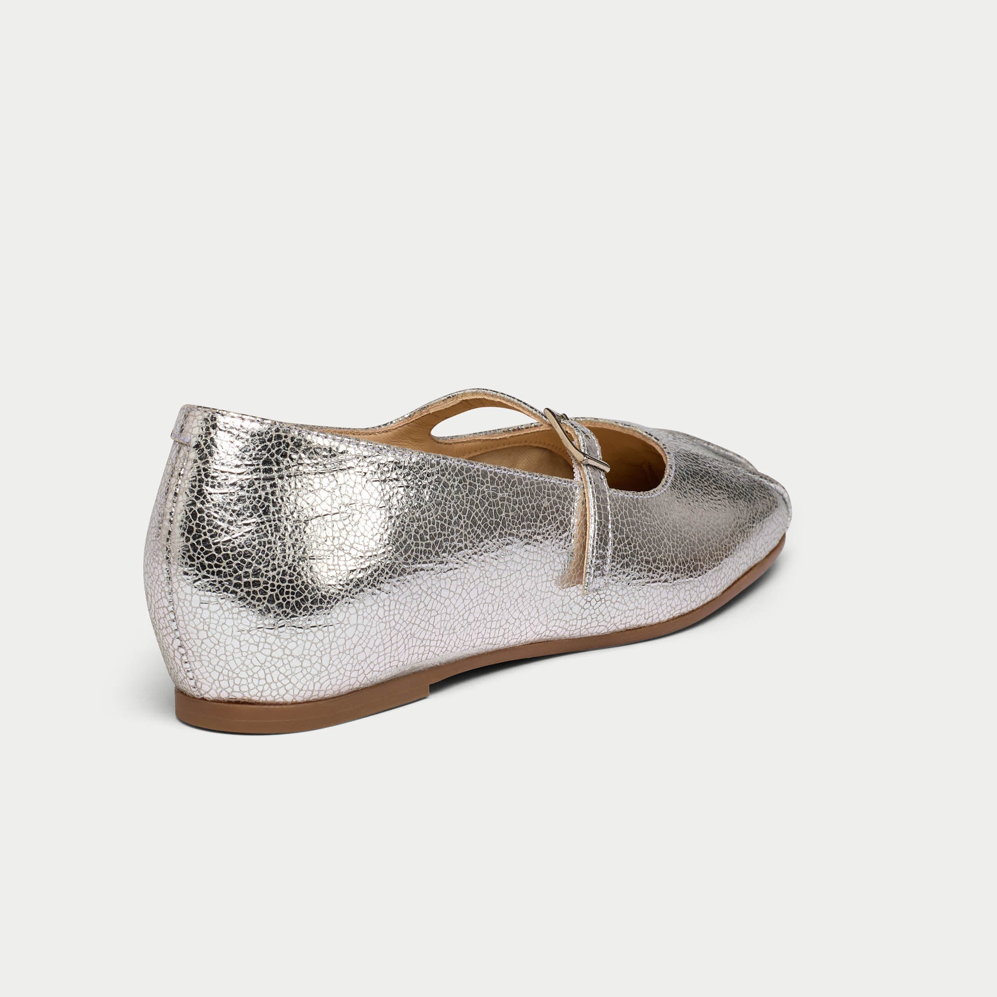Rosemary - Silver Metallic Ballerinas - Image 6