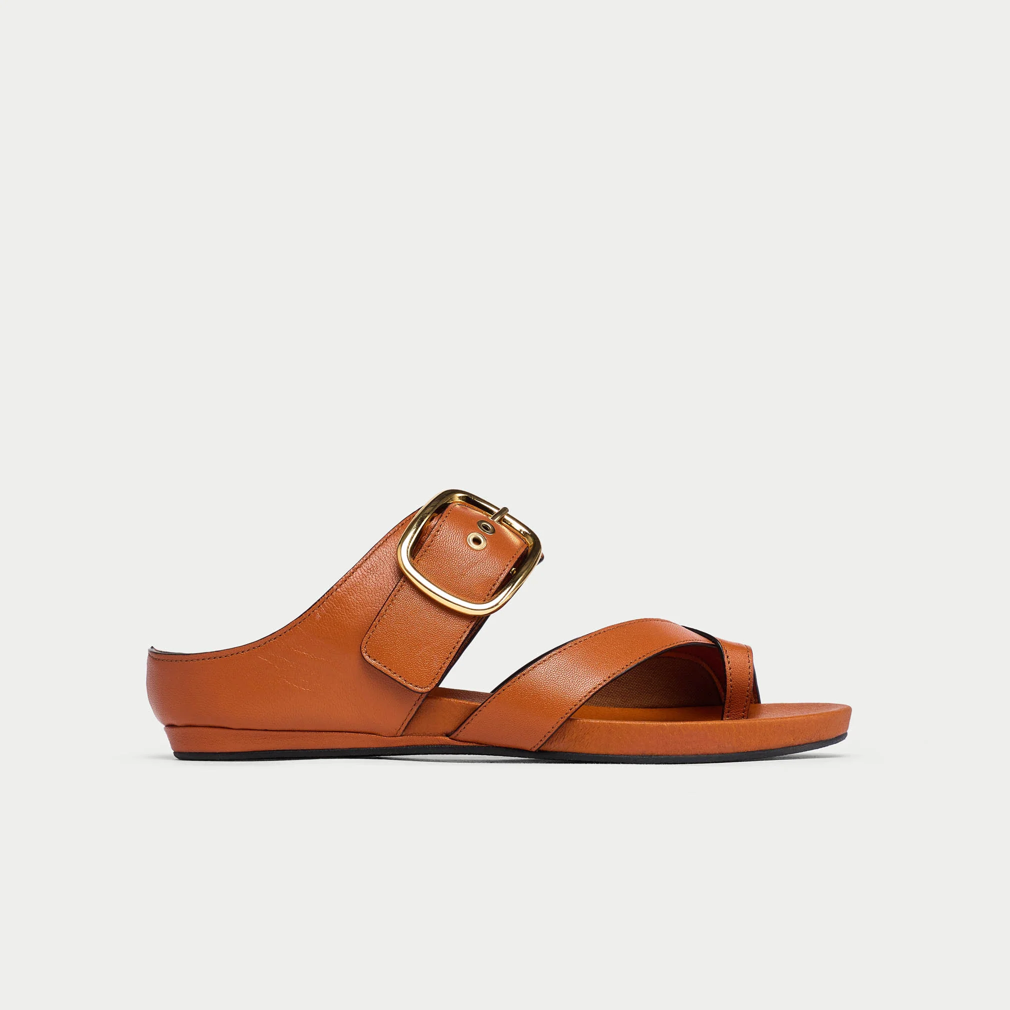 Ruby - Cognac Leather Sandals - Image 2