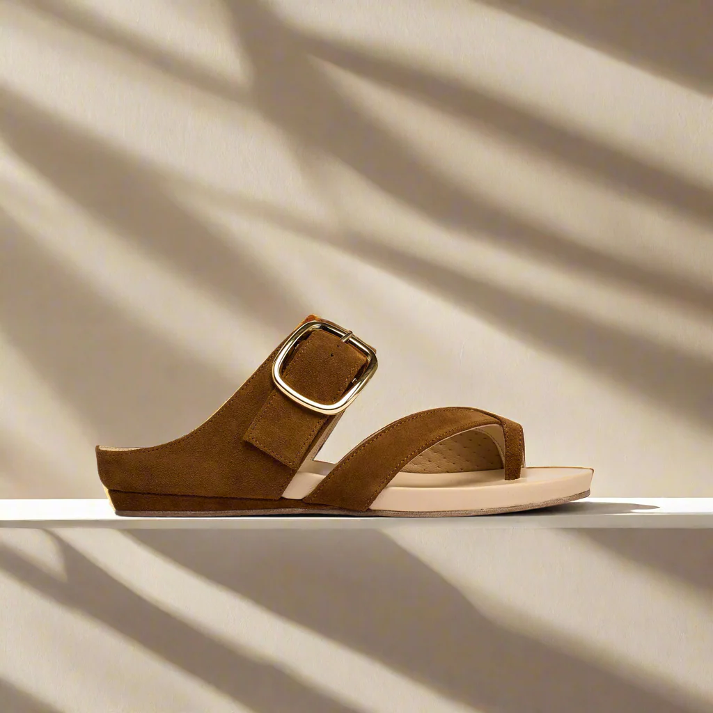 Ruby - Tan Suede Sandals