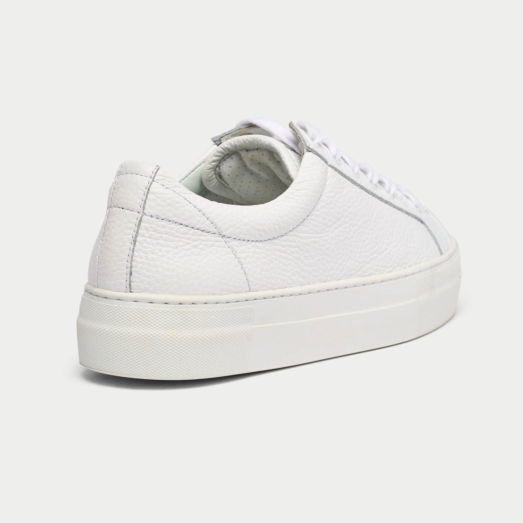 Saturn - White Leather Wide Fit Sneakers - Image 5