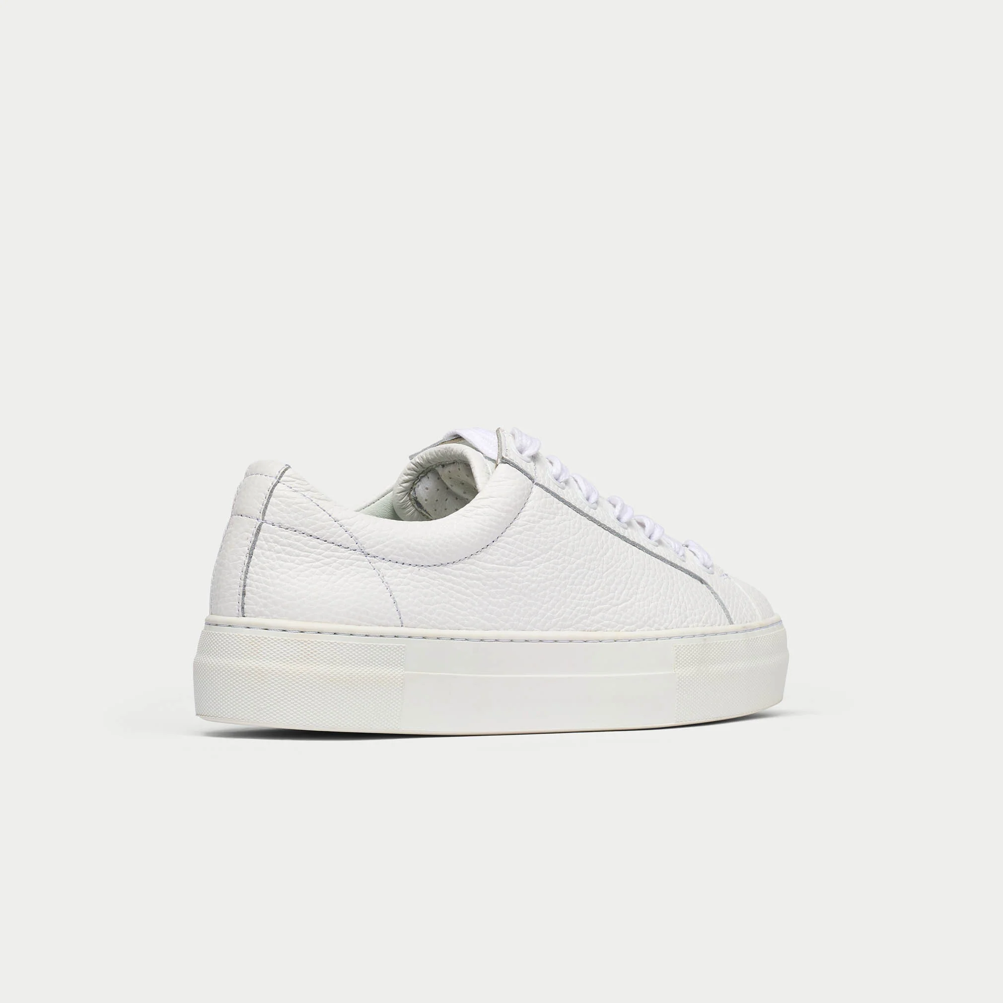 Saturn - White Leather Wide Fit Sneakers - Image 7