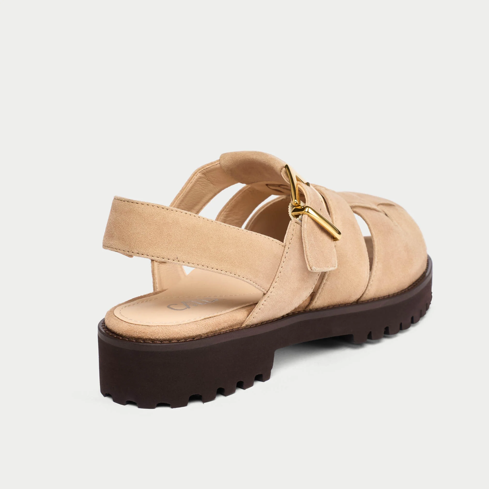 Simone - Beige Suede Sandals - Image 5