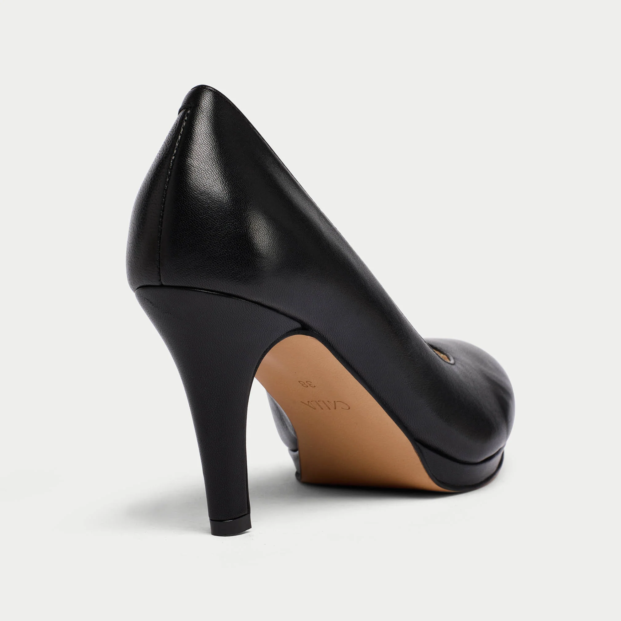 Sophia - Black Leather Pumps - Image 4