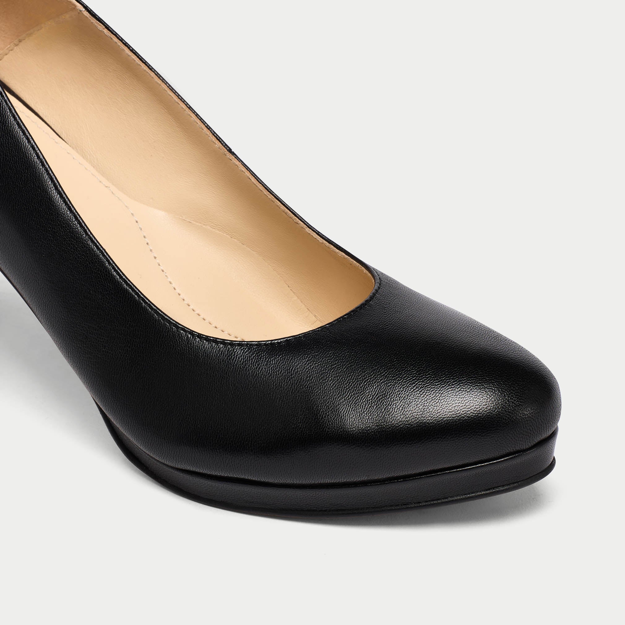Sophia - Black Leather Pumps - Image 6