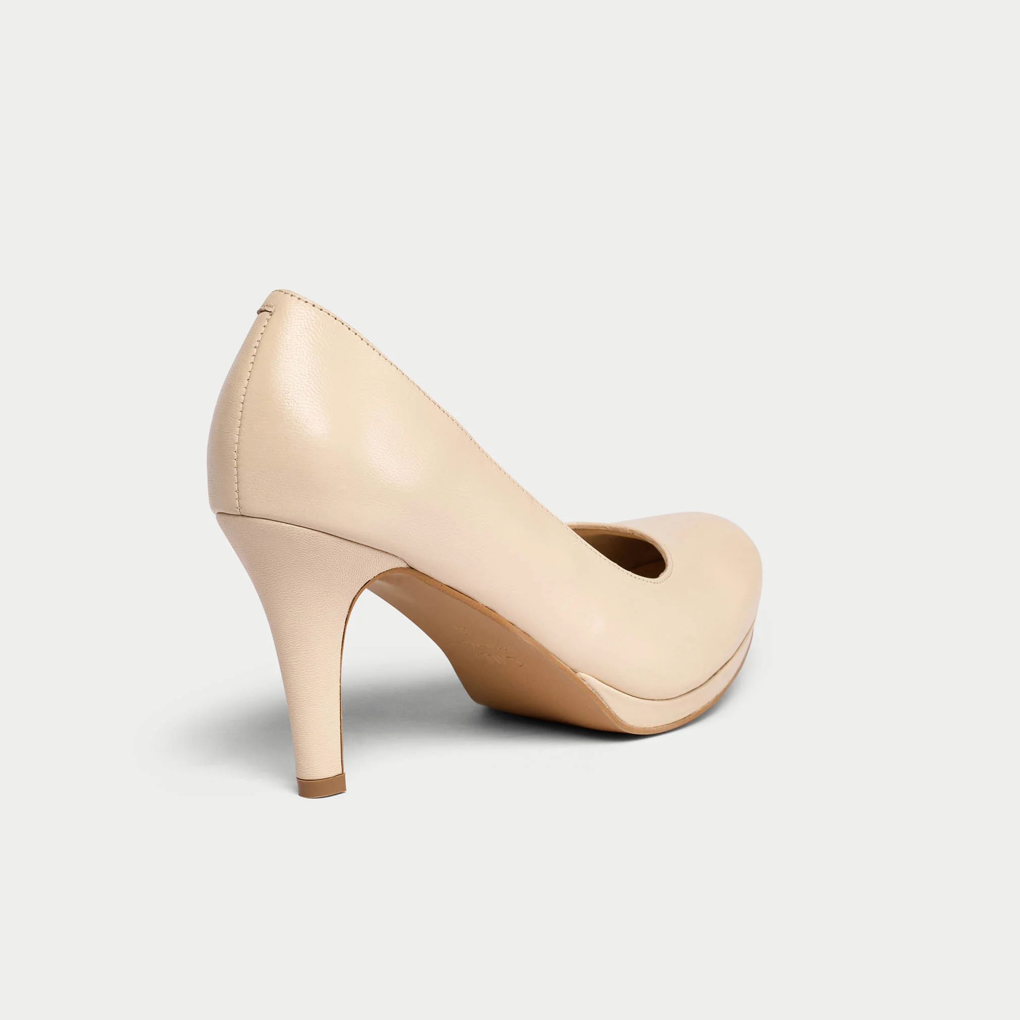 Sophia - Light Beige Leather Pumps - Image 4
