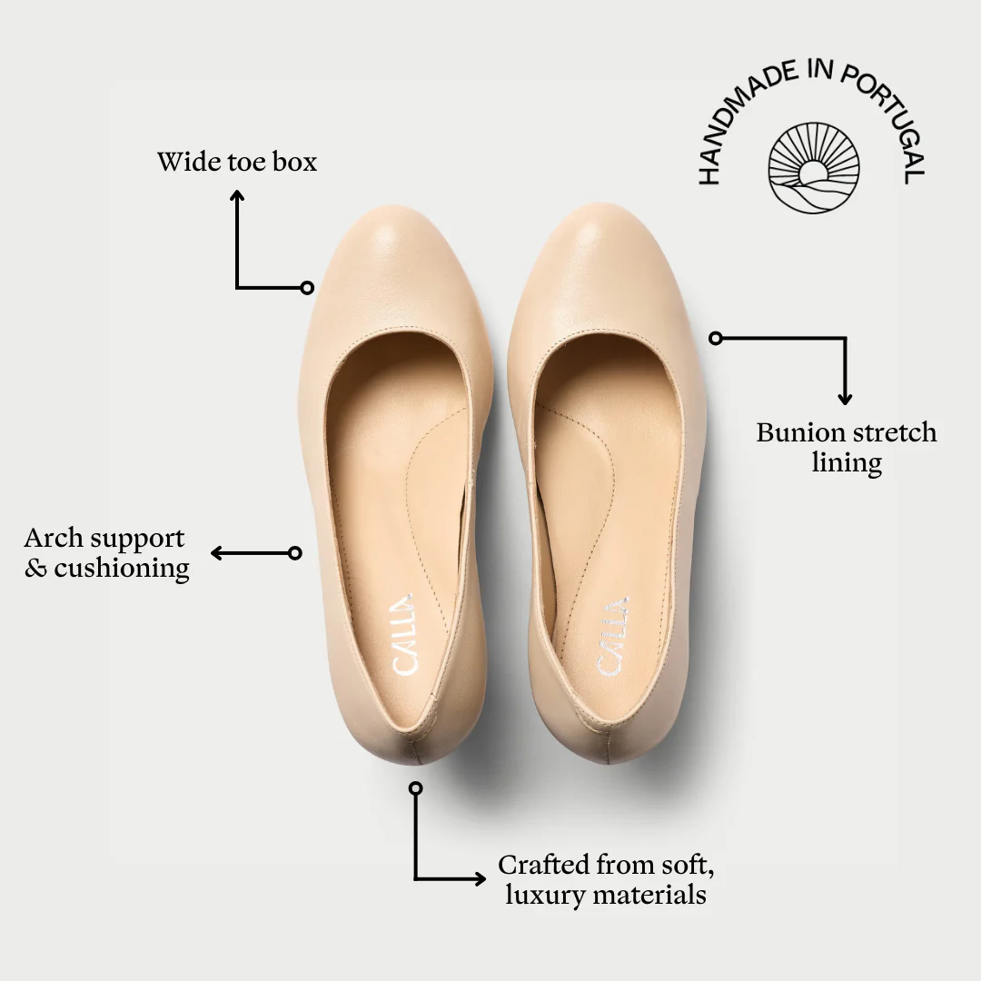 Sophia - Light Beige Leather Pumps - Image 5