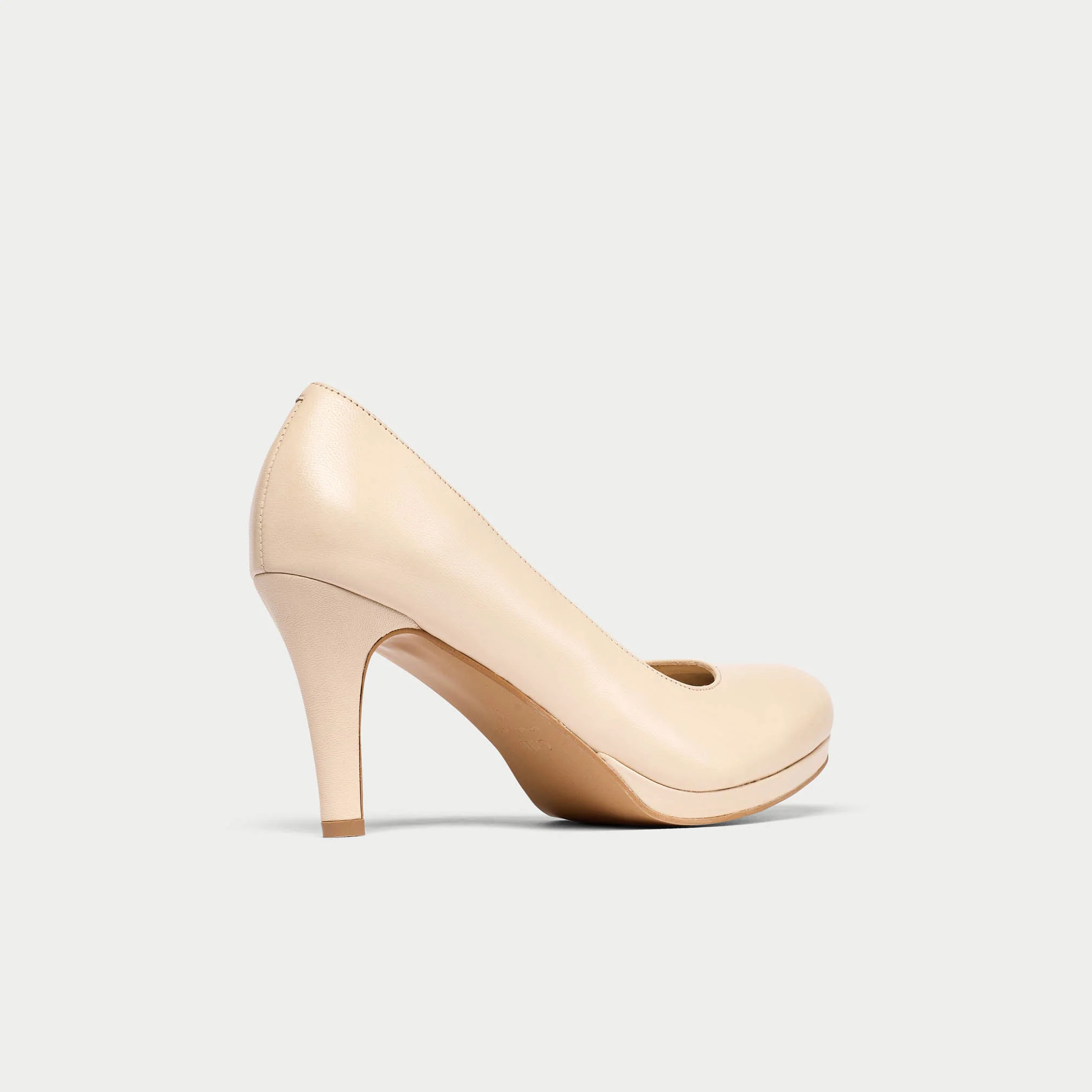 Sophia - Light Beige Leather Pumps - Image 6