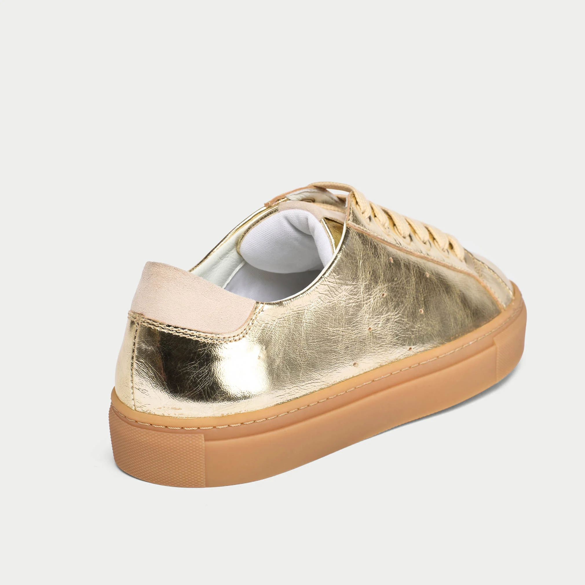 Star - Champagne Leather Wide Fit Sneakers - Image 4