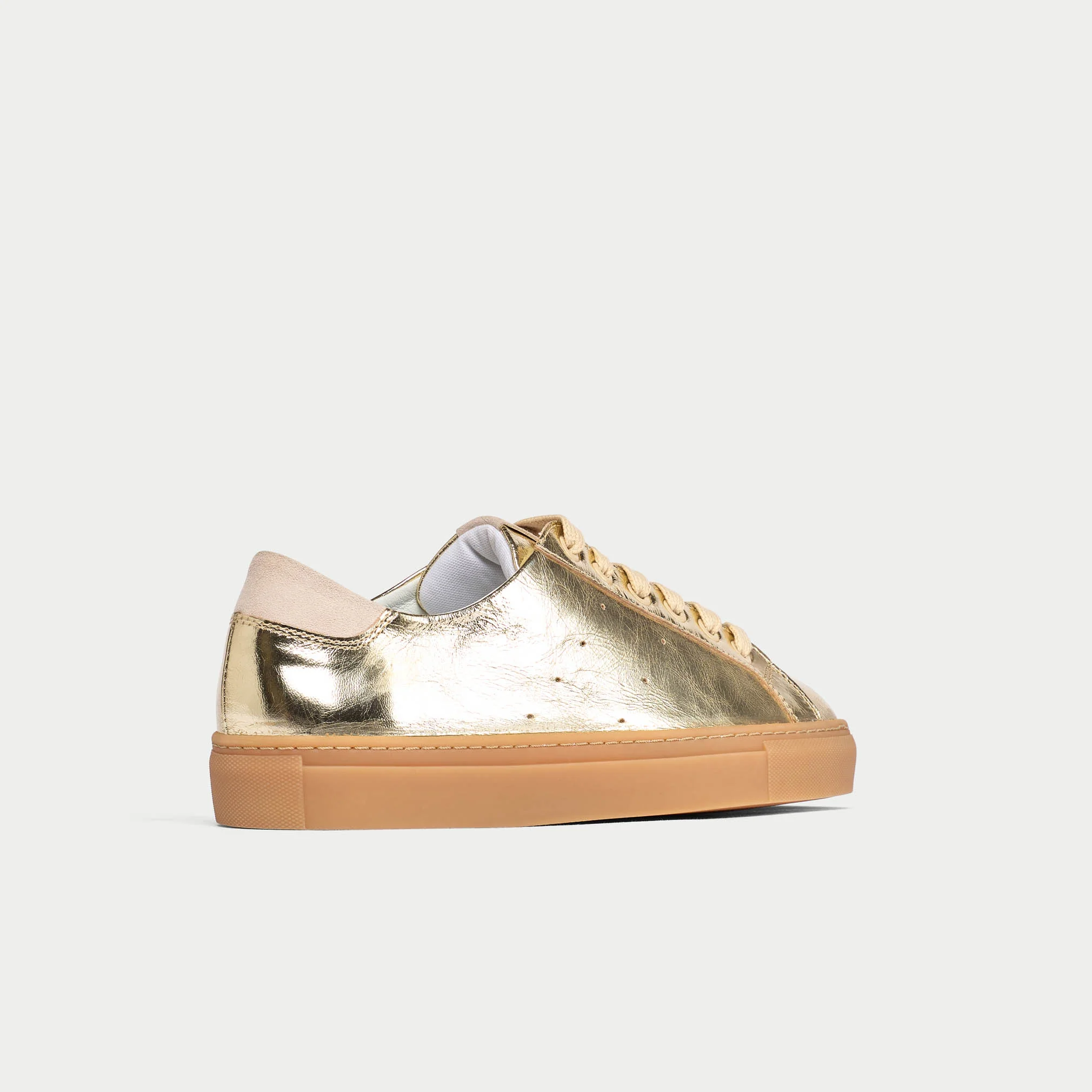 Star - Champagne Leather Wide Fit Sneakers - Image 7
