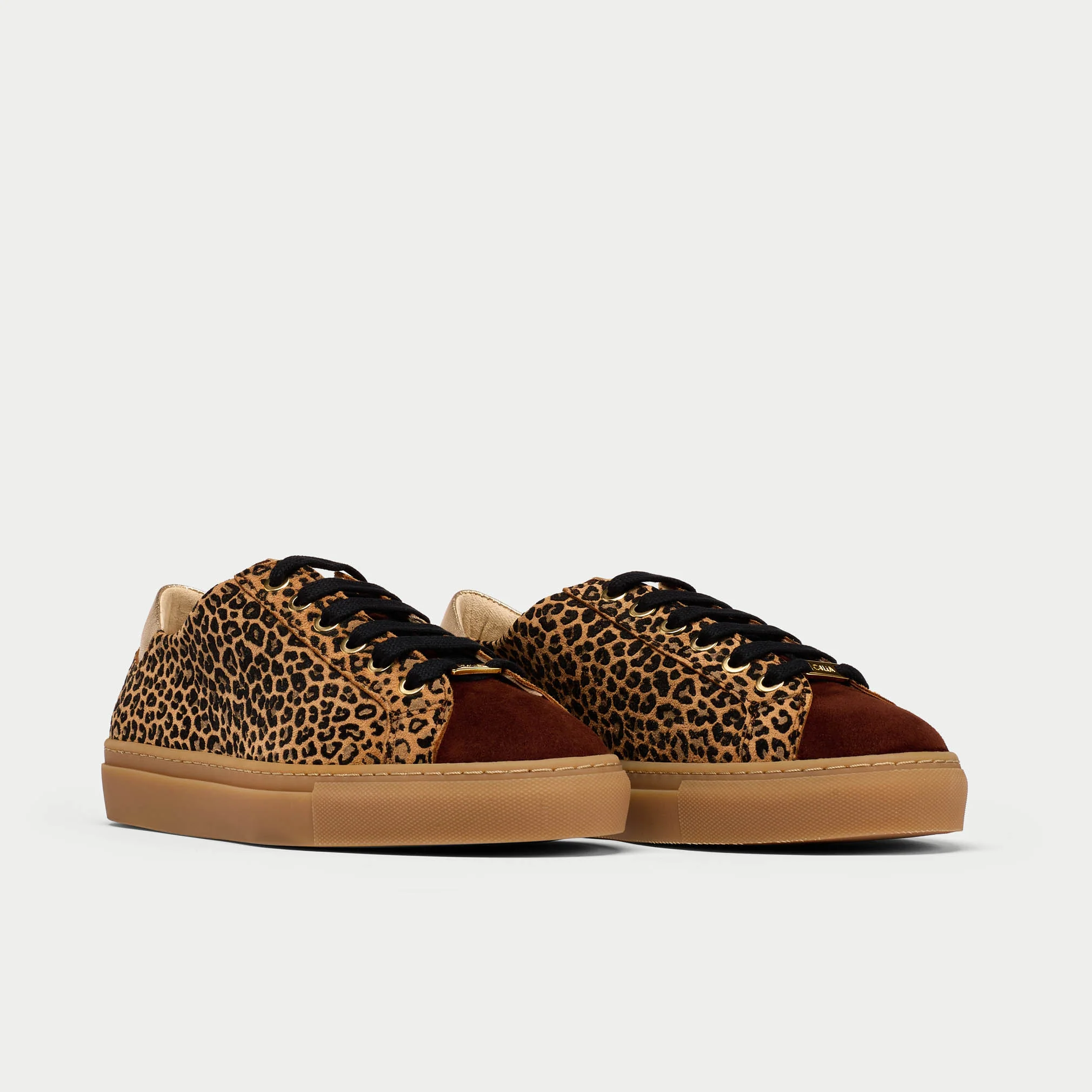 Star - Leopard Suede Wide Fit Sneakers - Image 3