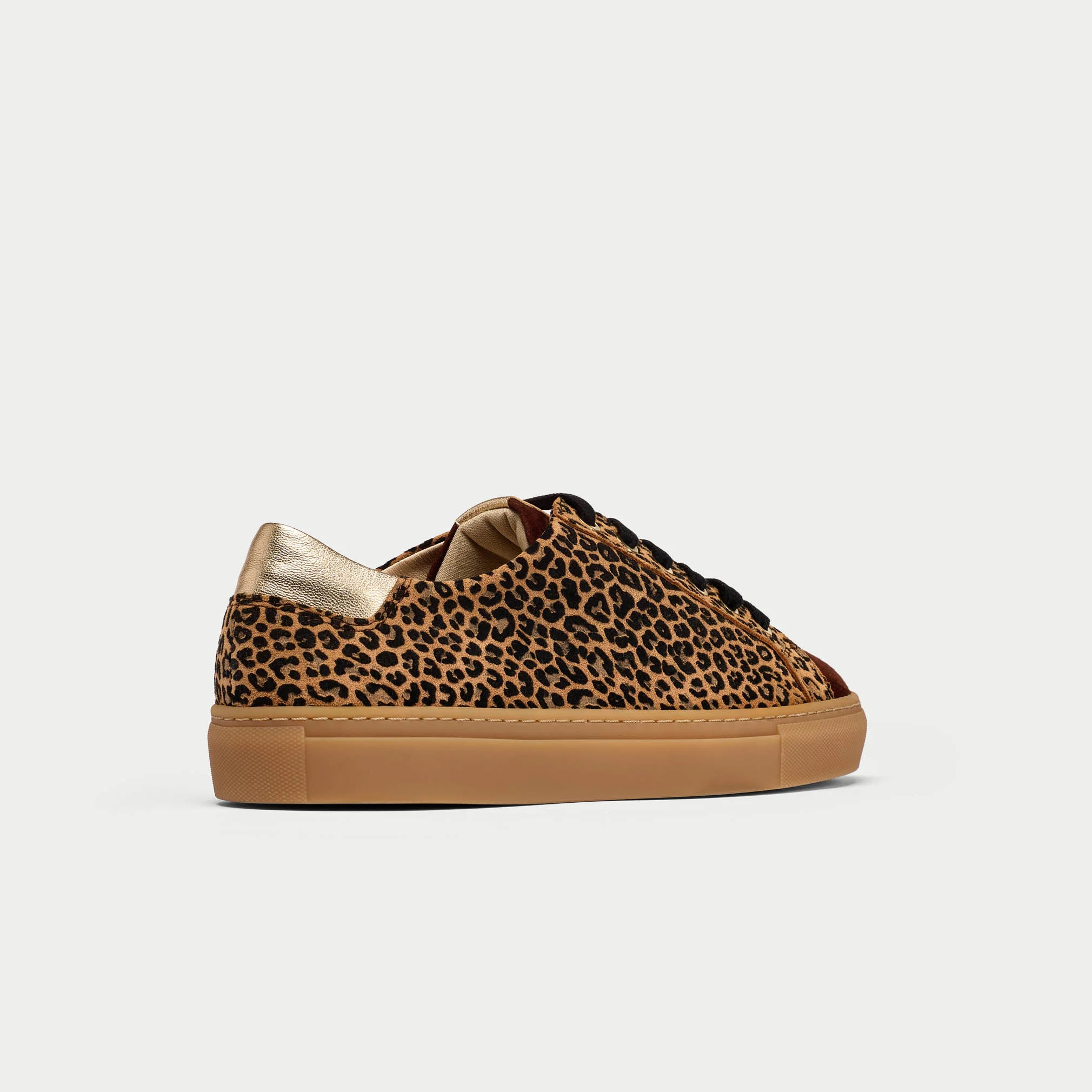 Star - Leopard Suede Wide Fit Sneakers - Image 5
