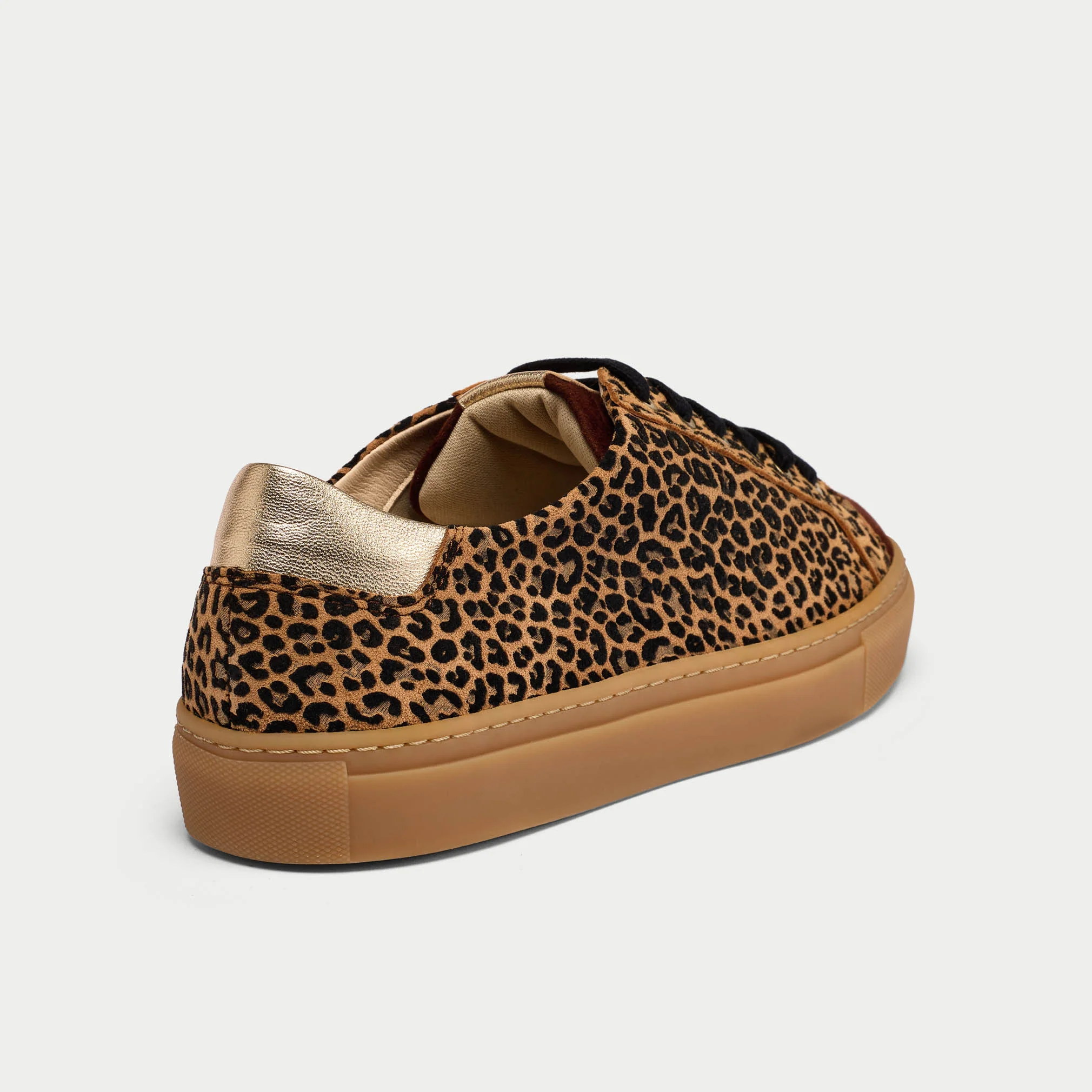 Star - Leopard Suede Wide Fit Sneakers - Image 7
