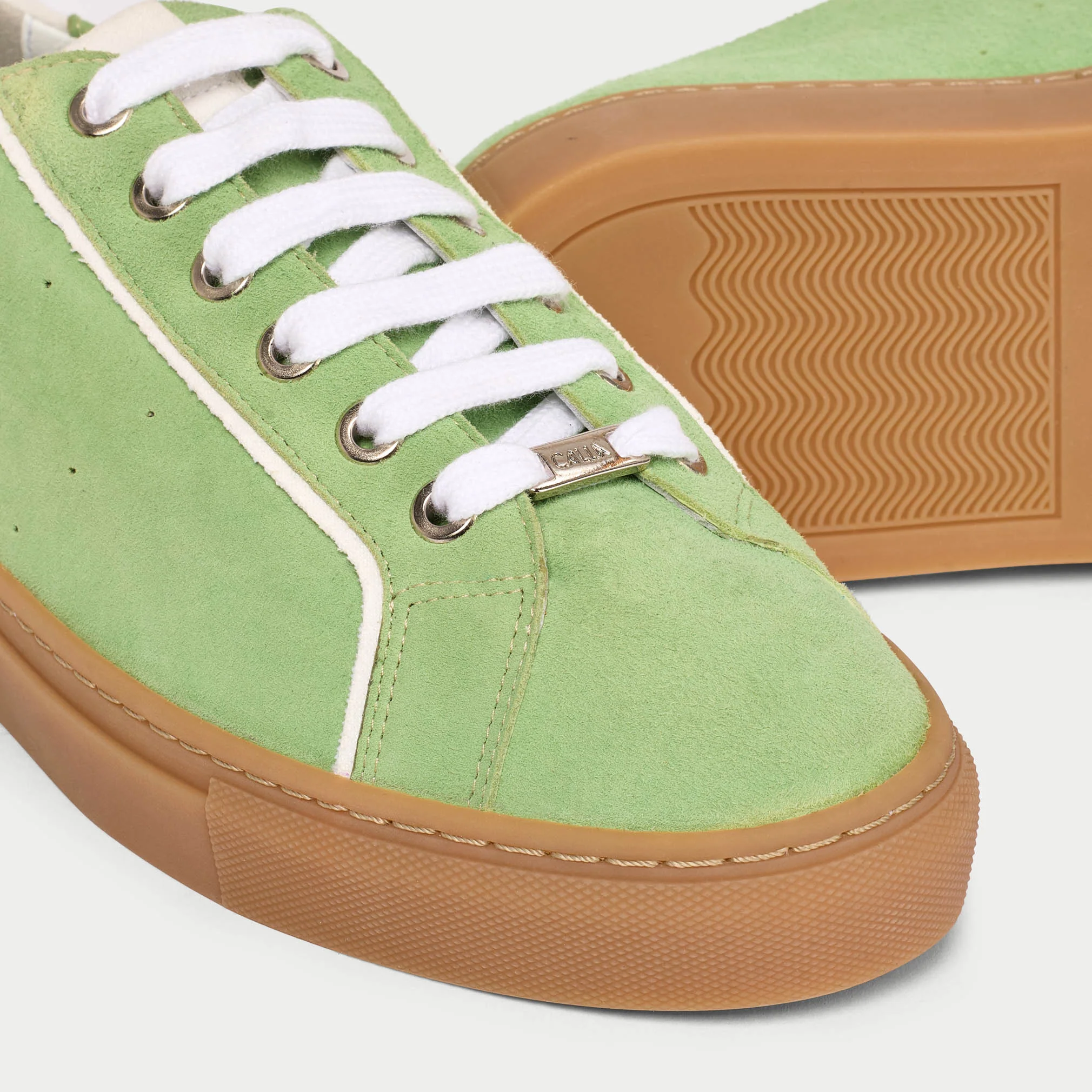 Star - Matcha Suede Wide Fit Sneakers - Image 3