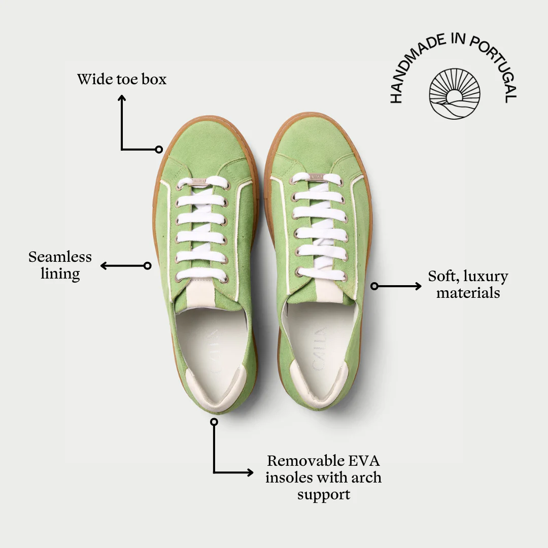 Star - Matcha Suede Wide Fit Sneakers - Image 5