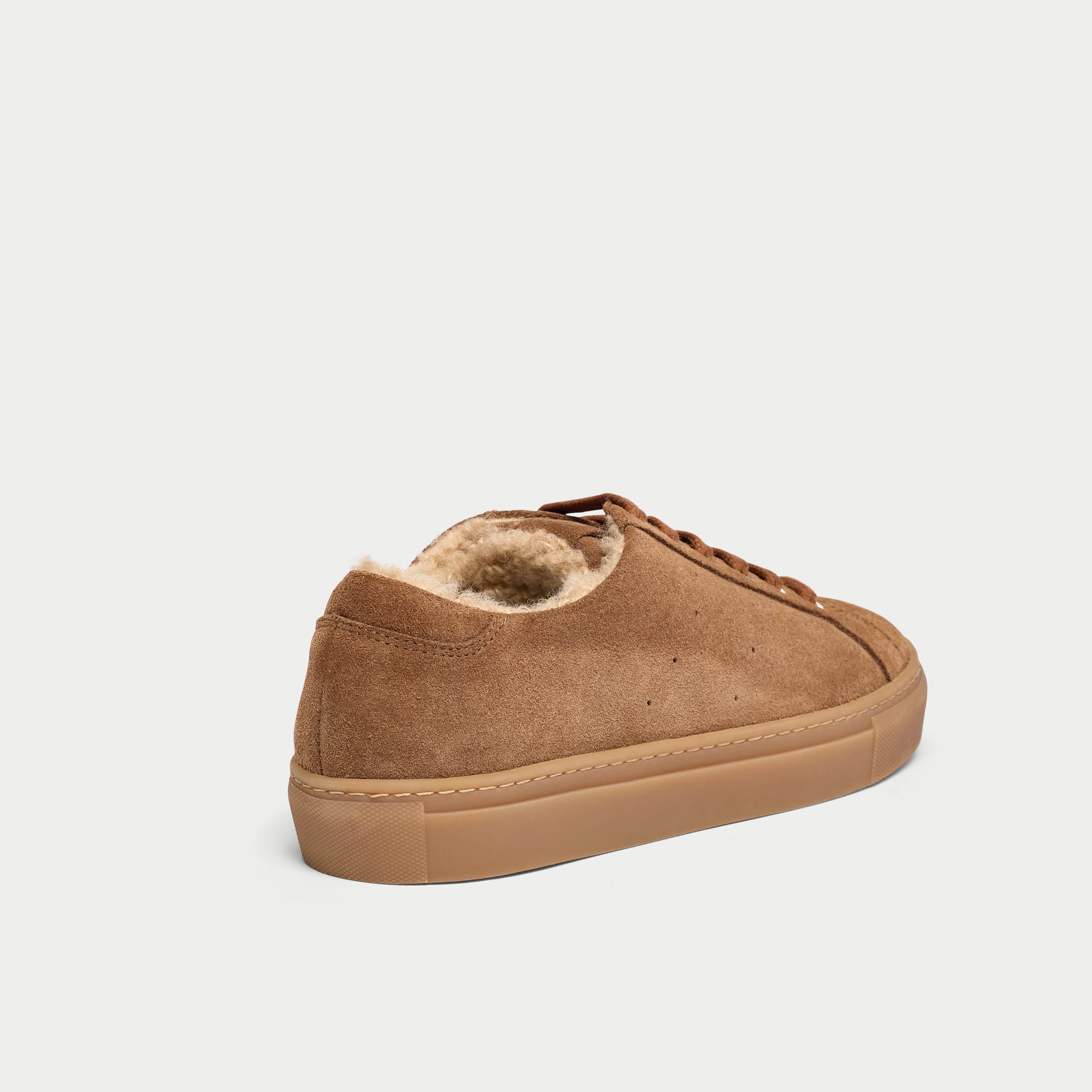 Star - Mocha Borg Suede Wide Fit Sneakers - Image 4