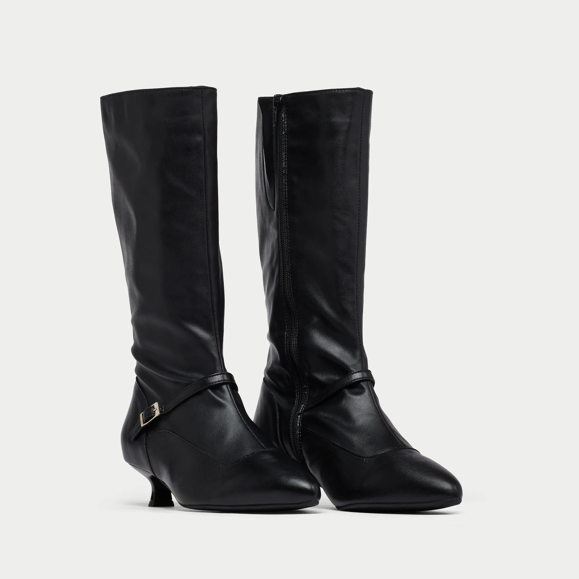 Veronica - Black Leather Boots - Image 4