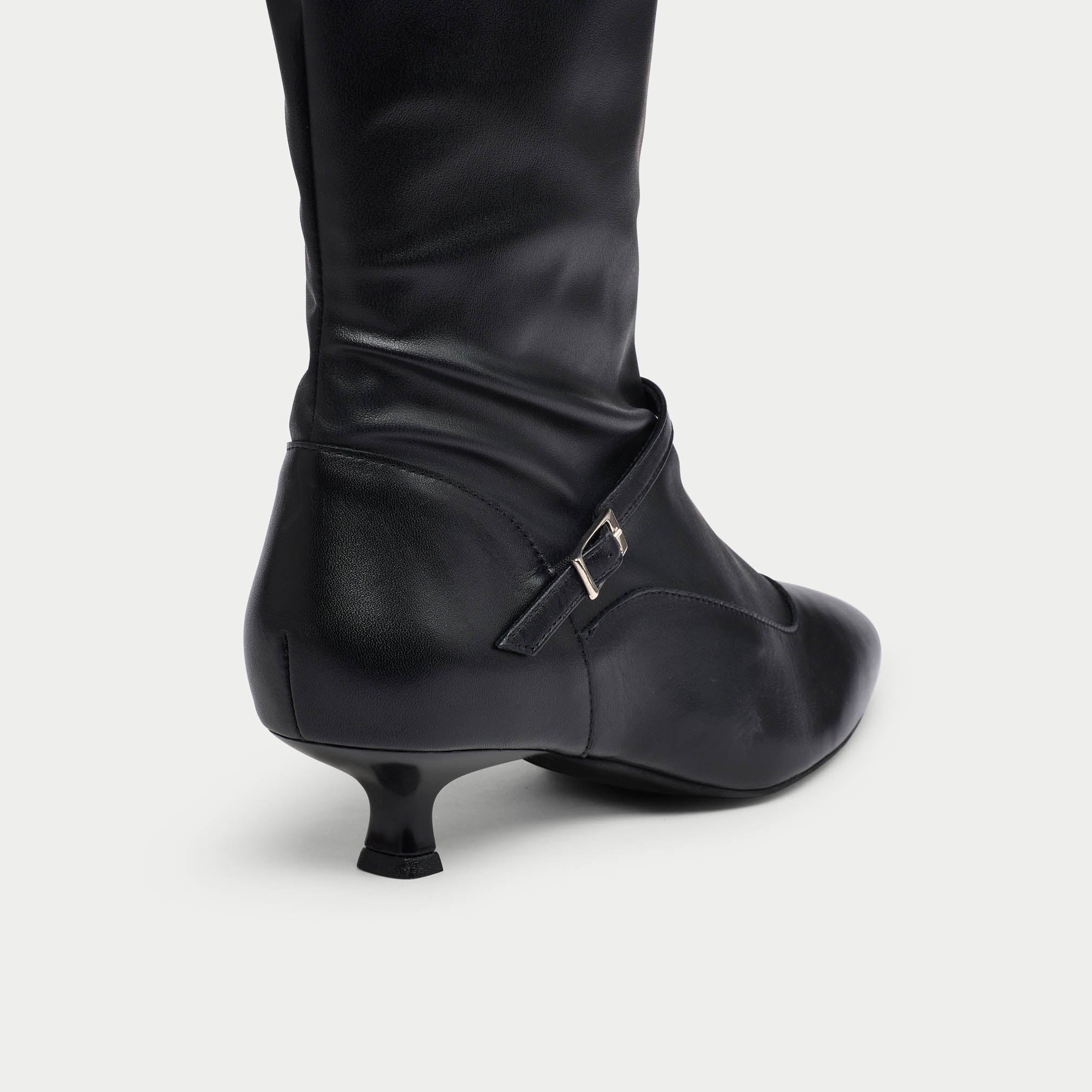 Veronica - Black Leather Boots - Image 7
