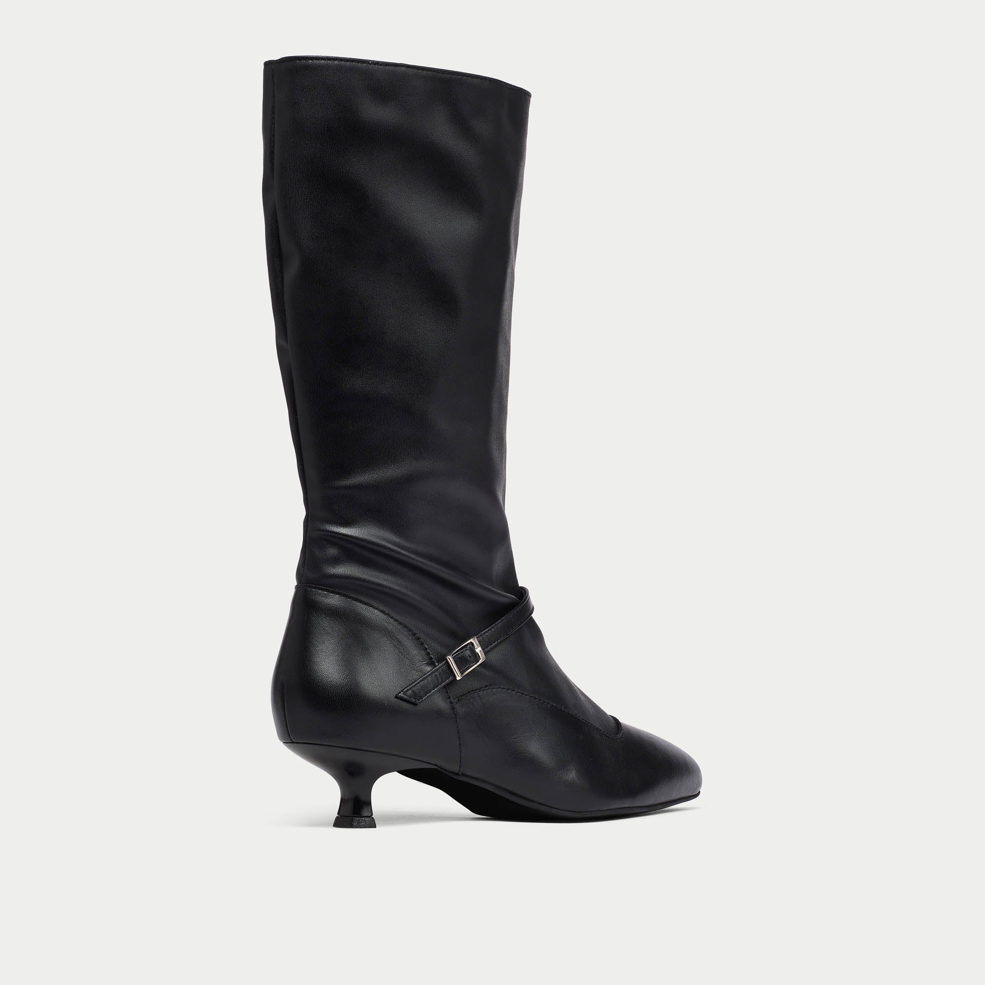 Veronica - Black Leather Boots - Image 8