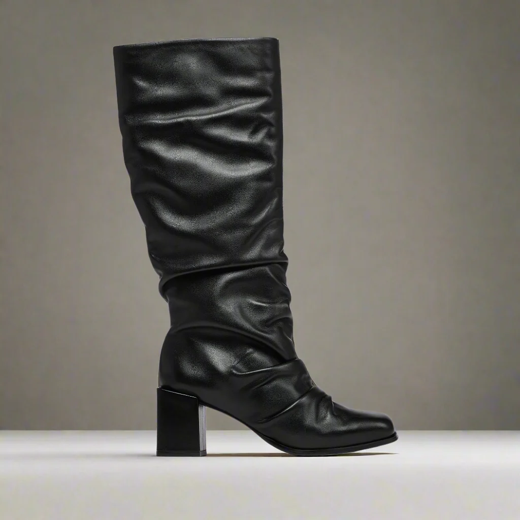 Willow - Black Leather Boots